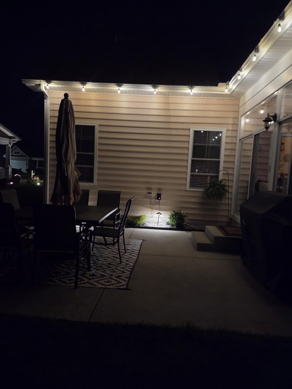 Svater Outdoor String Lights Led 105FT, Commercial Grade Patio Light with 1W Dimmable S14 Shatterproof Bulbs, ETL Listed Heavy-Duty Outside Waterproof Cafe Bistro Market Lighting Warm White customer photo 2