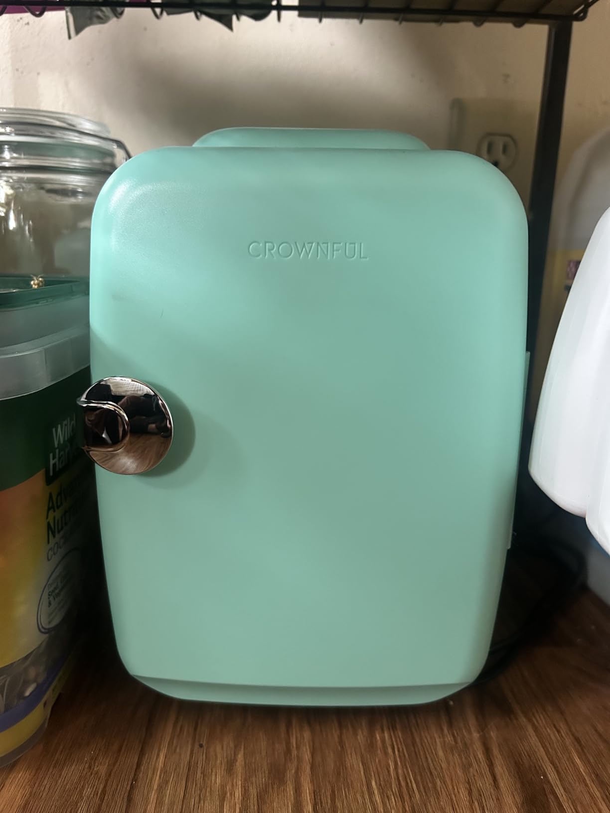 CROWNFUL Mini Fridge, 4 Liter/6 Can Portable Cooler and Warmer Personal Refrigerator for Skin Care, Cosmetics, Beverage, Food - ETL Listed (White) customer photo 2