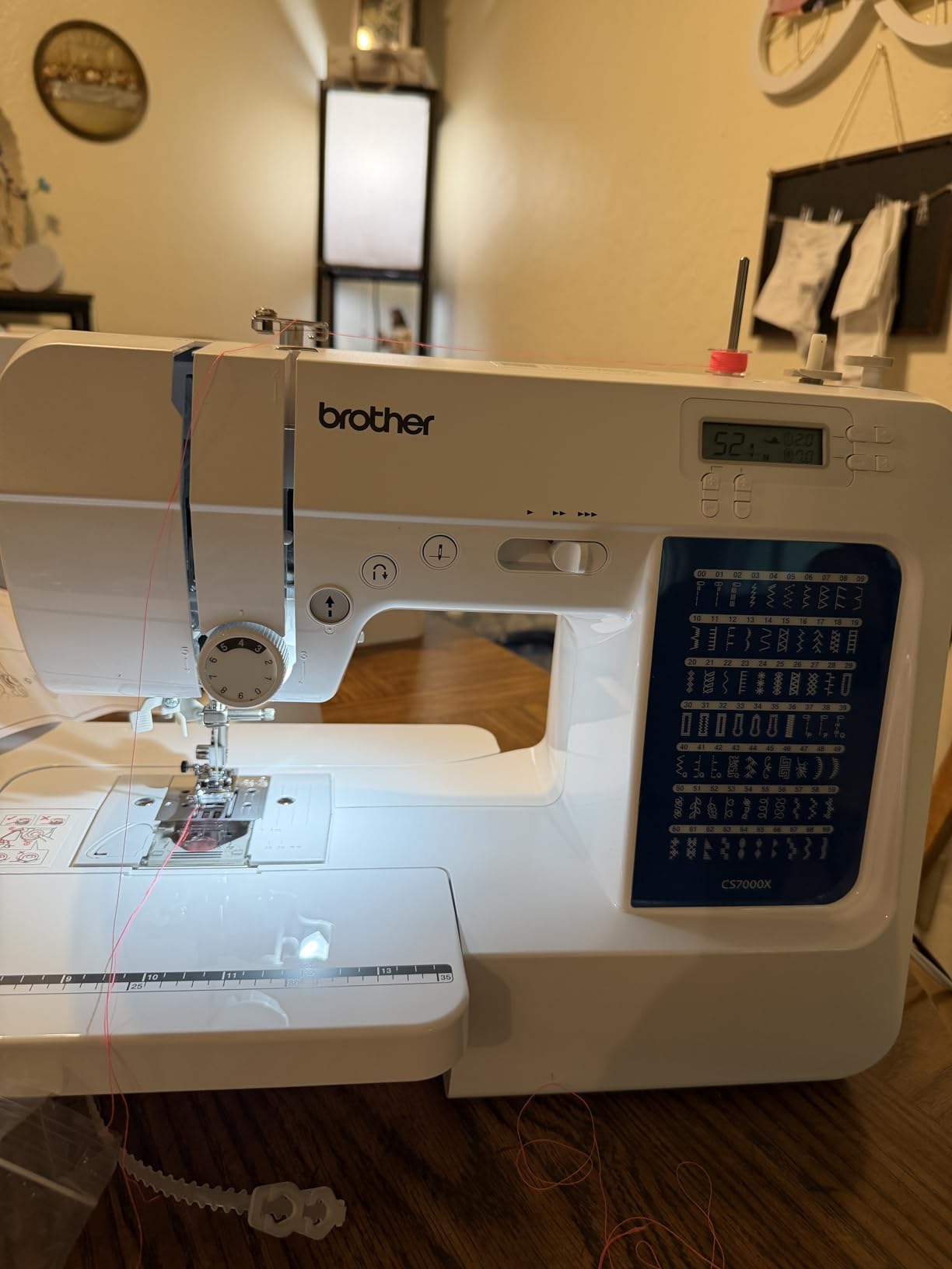 Brother CS7000X Computerized Sewing and Quilting Machine, 70 Built-in Stitches, LCD Display, Wide Table, 10 Included Feet, White customer photo 2