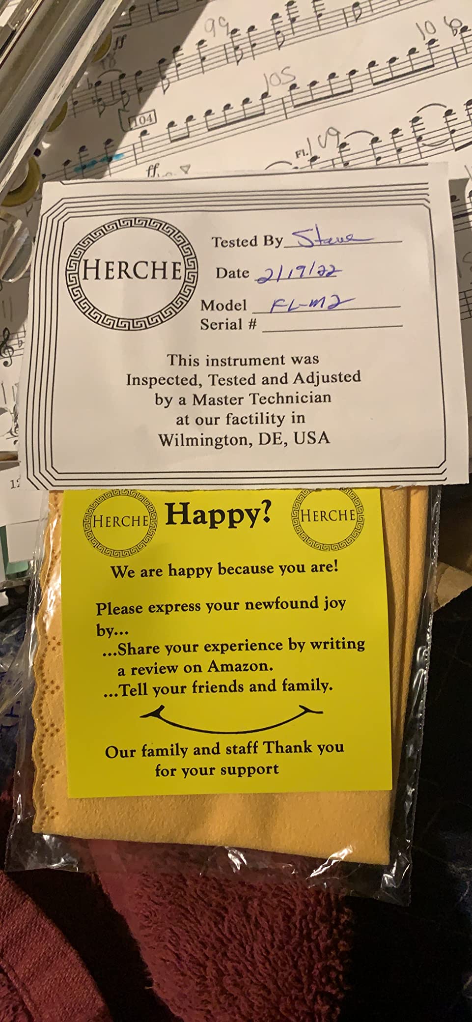 Flute Herche Superior Flute M2 Upgraded! Professional Grade Musical Instruments for All Levels customer photo 1