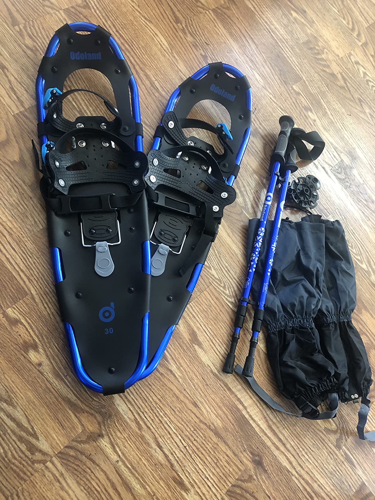 Odoland 21/25/30 Inch Snowshoes with Trekking Poles for Men Women Youth, Waterproof Snow Leg Gaiters and Carrying Bag, Lightweight Aluminum, Heel Lift, Snow Shoes Easy to Wear customer photo 2
