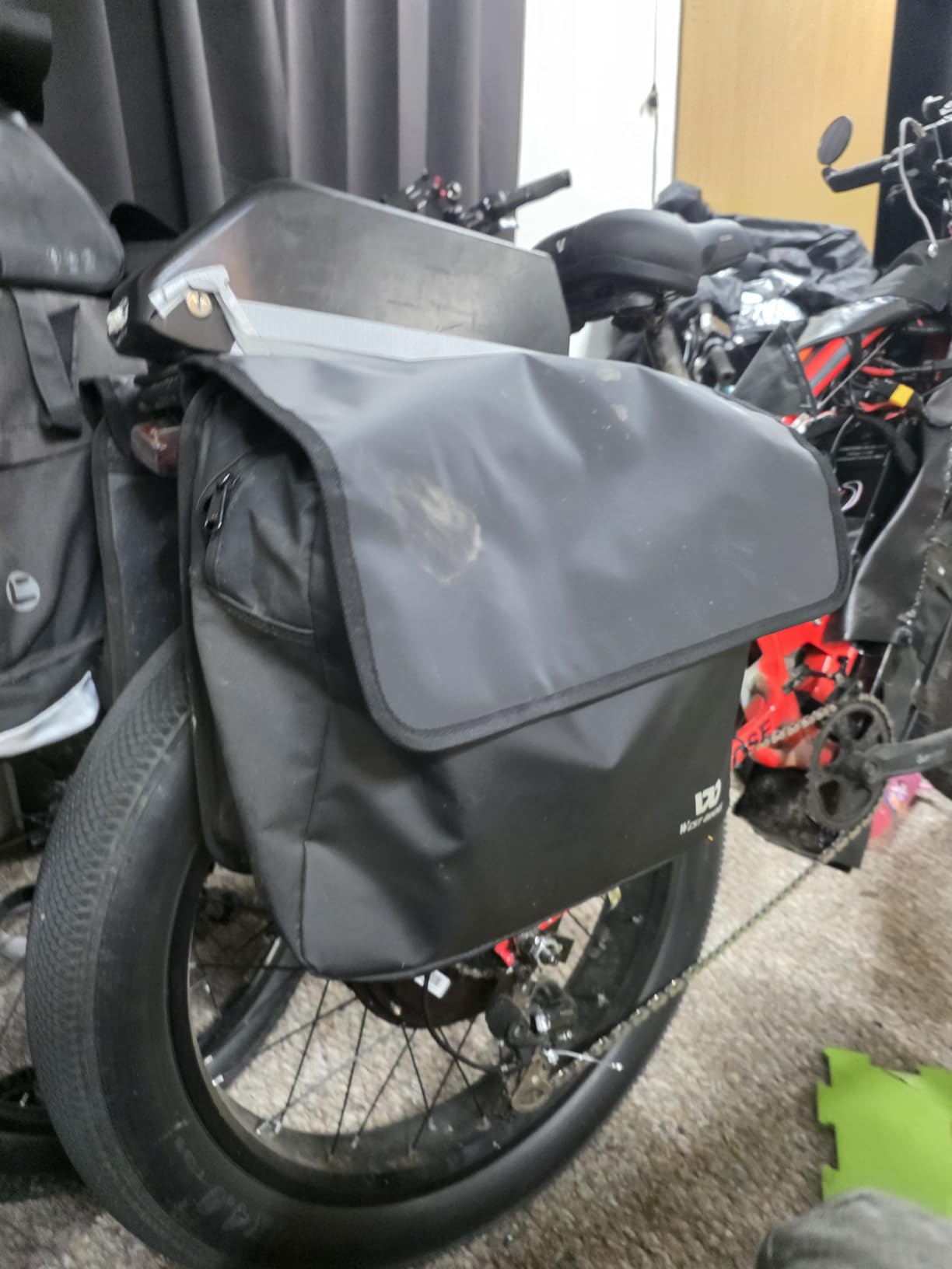 BAIGIO Bike Double Pannier Bags Waterproof Bicycle Rear Seat Panniers Pack with Reflective Stripe customer photo 1