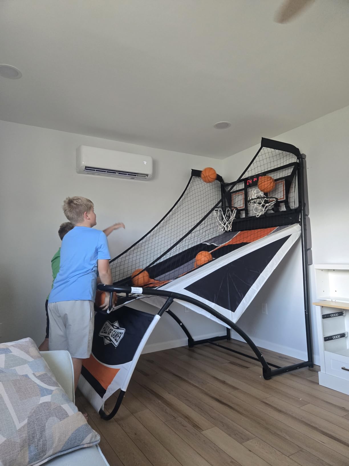 Hall Games Premium Arcade Basketball Shootout - Heavy-Duty Foldable Indoor Arcade Game with Shatterproof Pro-Style Backboard - 2 Player Foldable Basketball Arcade Game customer photo 1