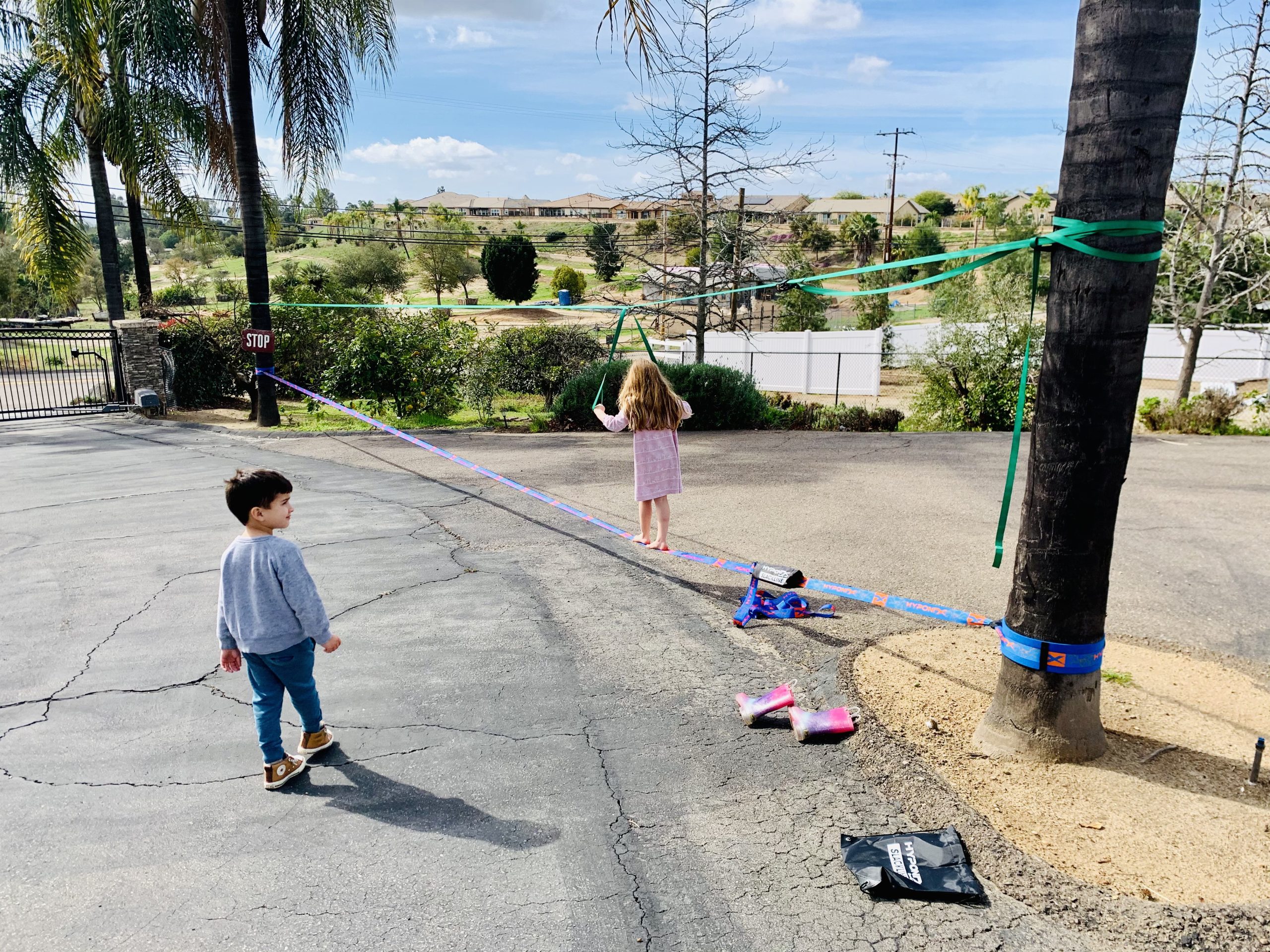 Slackline Kit 70' with Training Line - Slack Lines for Backyard Fun, Balance Rope for Kids & Adults, Dual Gear Ratchet, Heavy-Duty 440lbs Rating, Easy Setup, Includes Carrying Bag & Giftable Box customer photo 1