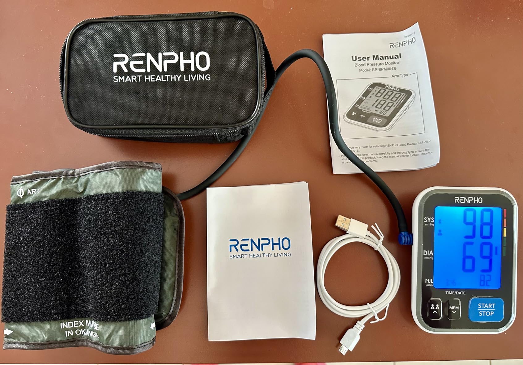 RENPHO Smart Blood Pressure Monitor for Home Use, Bluetooth BP Machine with Wide Range Cuff for Large Size Adult Arms, Multi-Users, Data Storage, Family Supplies customer photo 2