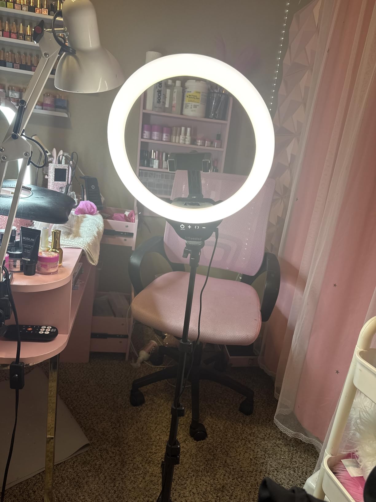 UBeesize 12'' LED Ring Light with 62'' Tripod Stand, Selfie Ring Light for Video Recording, Live Streaming, TikTok & YouTube customer photo 1