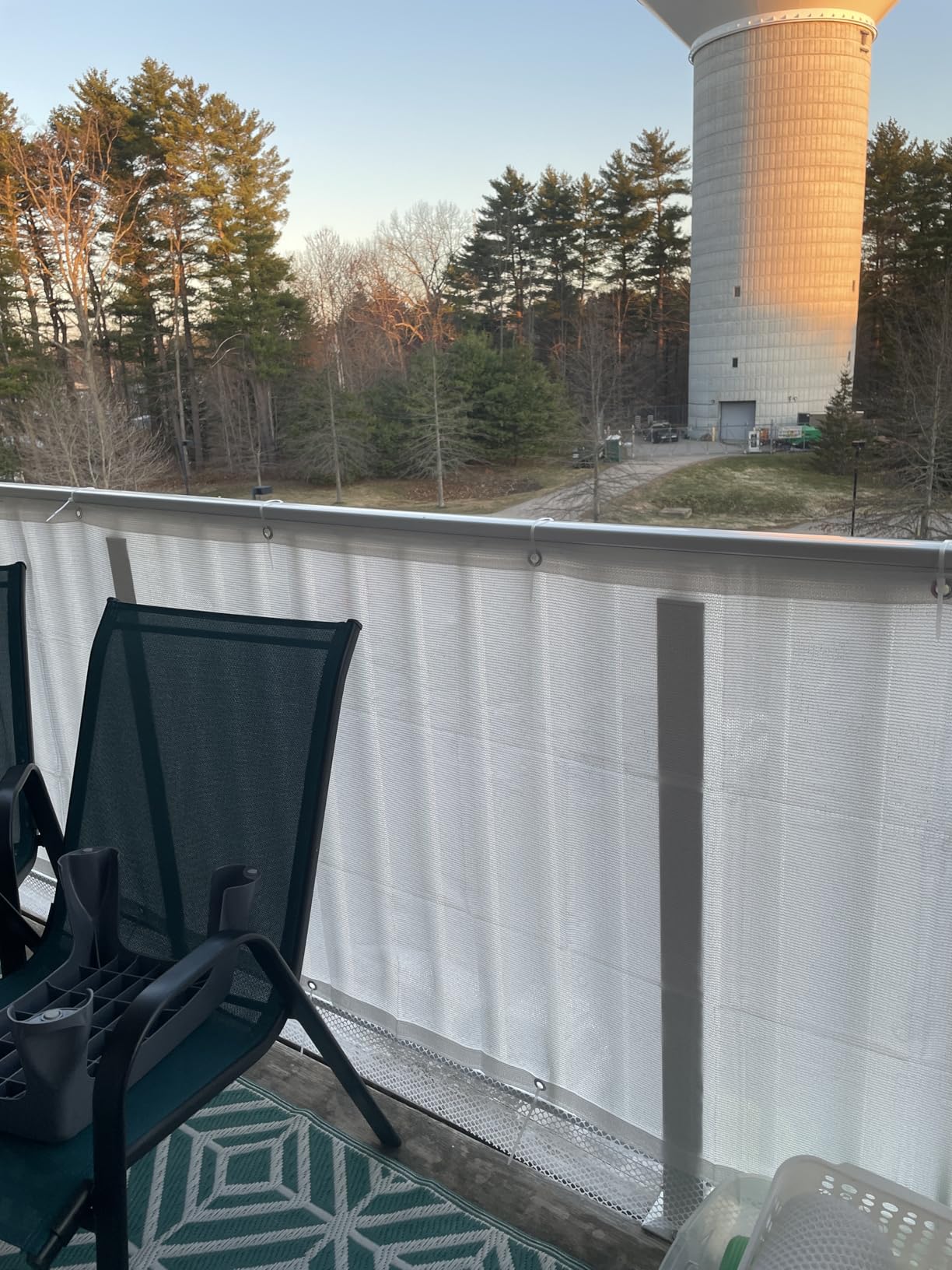 SUNNY GUARD 3'x10' Brown Balcony Deck Privacy Screen Fence, Apartments Railing Screen, Heavy Duty Wind Screen for Outdoor, Backyard, Patio, Deck Privacy (We Make Custom Sizes) customer photo 2