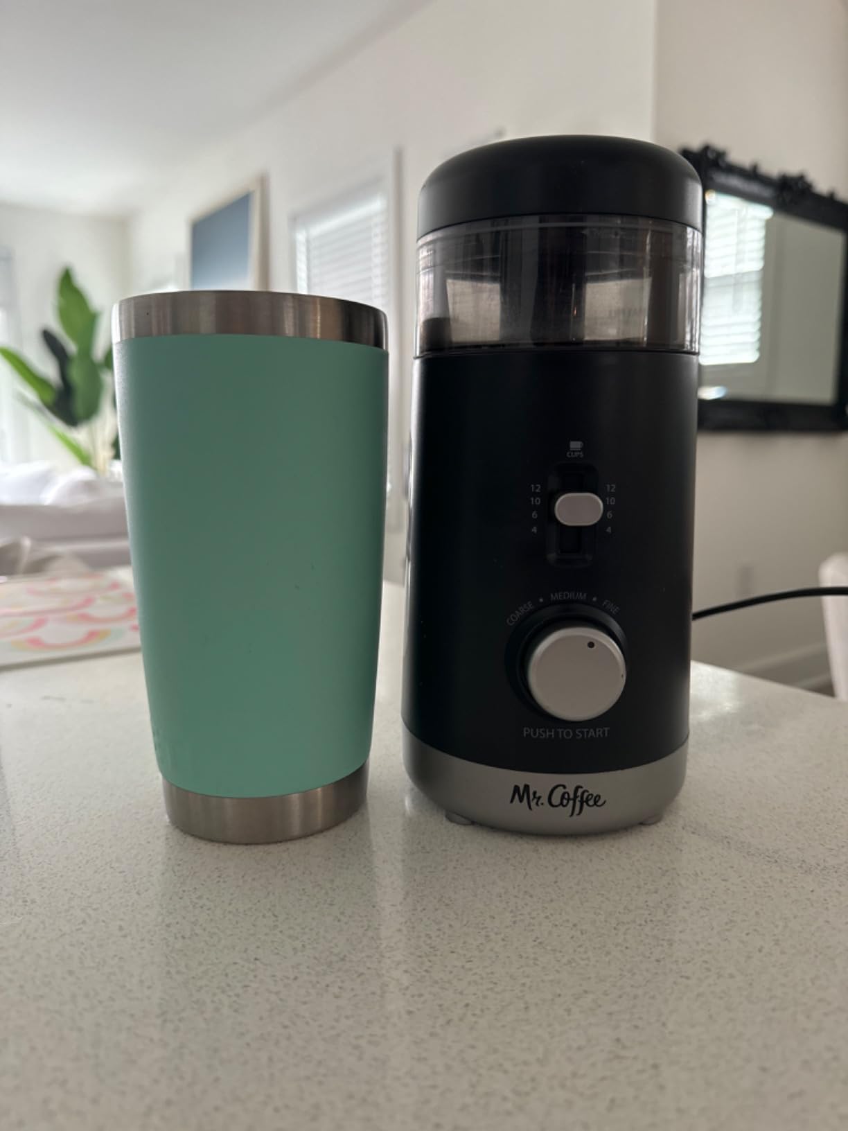 Mr. Coffee Automatic Coffee Grinder with 5 Presets, 12 Cup Capacity, Black - Ideal for Home Use and Espresso Lovers customer photo 2