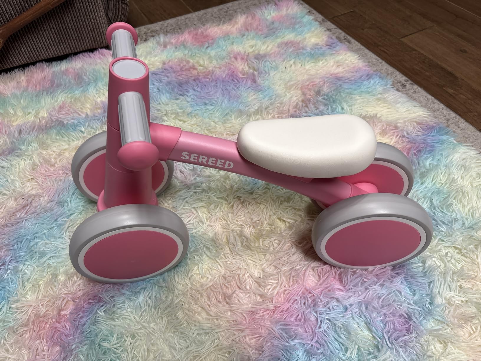 SEREED Baby Balance Bike for 1 Year Old Boys Girls 12-24 Month Toddler Balance Bike, 4 Wheels Toddler First Bike, First Birthday Gifts customer photo 1