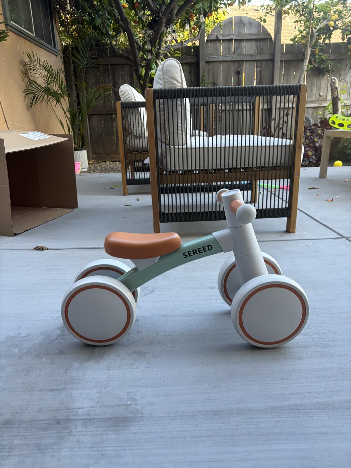 SEREED Baby Balance Bike for 1 Year Old Boys Girls 12-24 Month Toddler Balance Bike, 4 Wheels Toddler First Bike, First Birthday Gifts customer photo 2