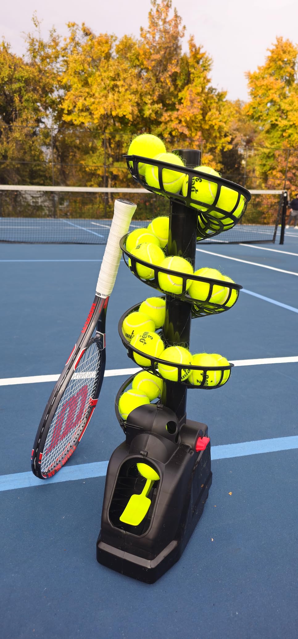SCIFANTA Portable Tennis Ball Tosser(3.7lb) for Self-Play|Ball Launcher Beginners/Kids/Coaches/Home-Court|Accurate&Efficient Feed Buddy for All-Levels/Ages|AC&Battery Powered customer photo 1