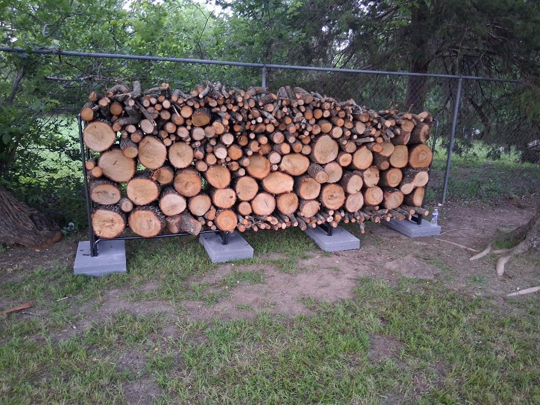 VIVOHOME 6ft Heavy Duty Indoor Outdoor Firewood Storage Log Rack with Cover Combo Set Black customer photo 2