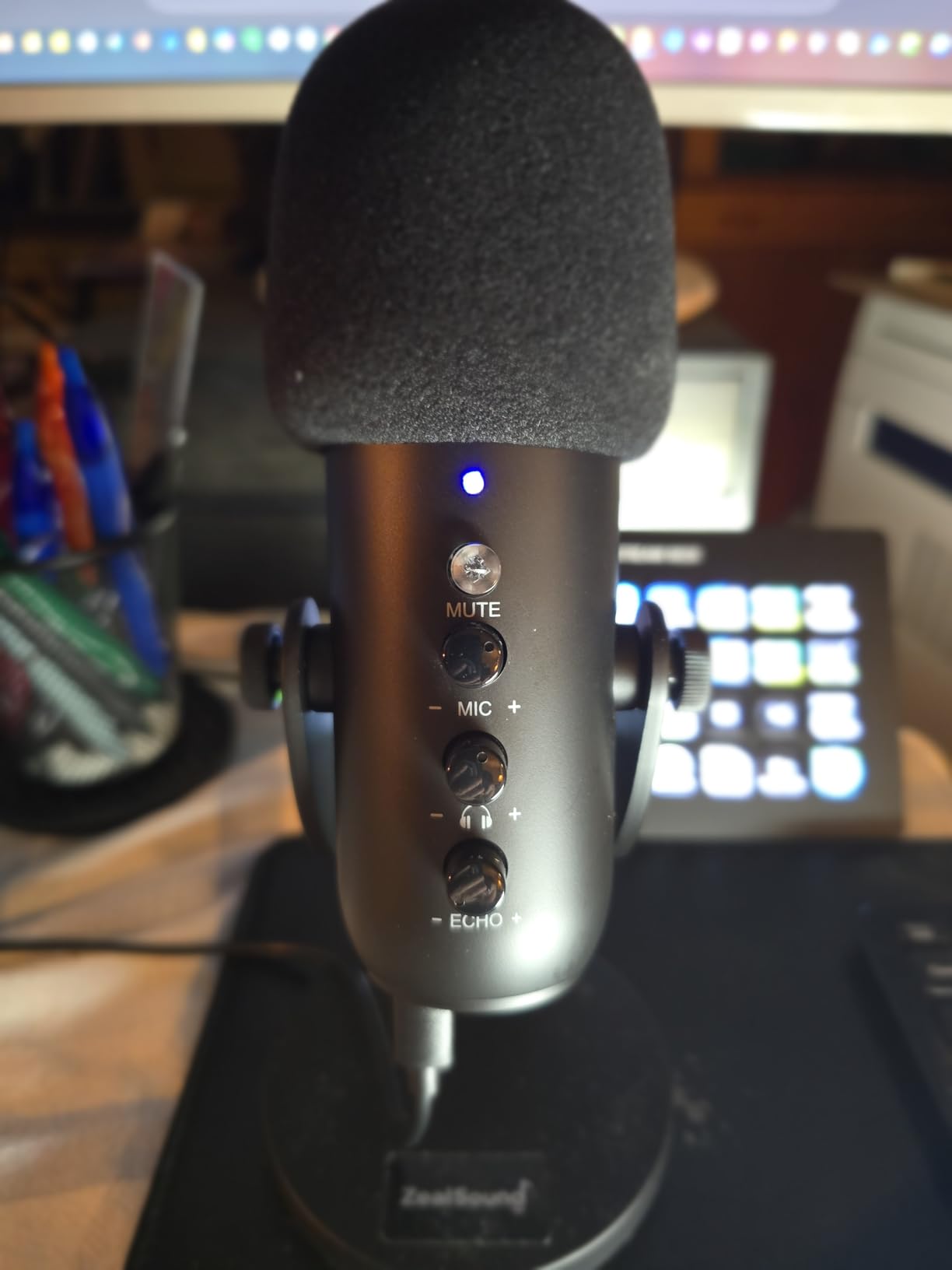 ZealSound Podcast Microphone for PC, Noise Cancellation USB Mic with Gain, Volume Adjustment & Mute Button customer photo 2