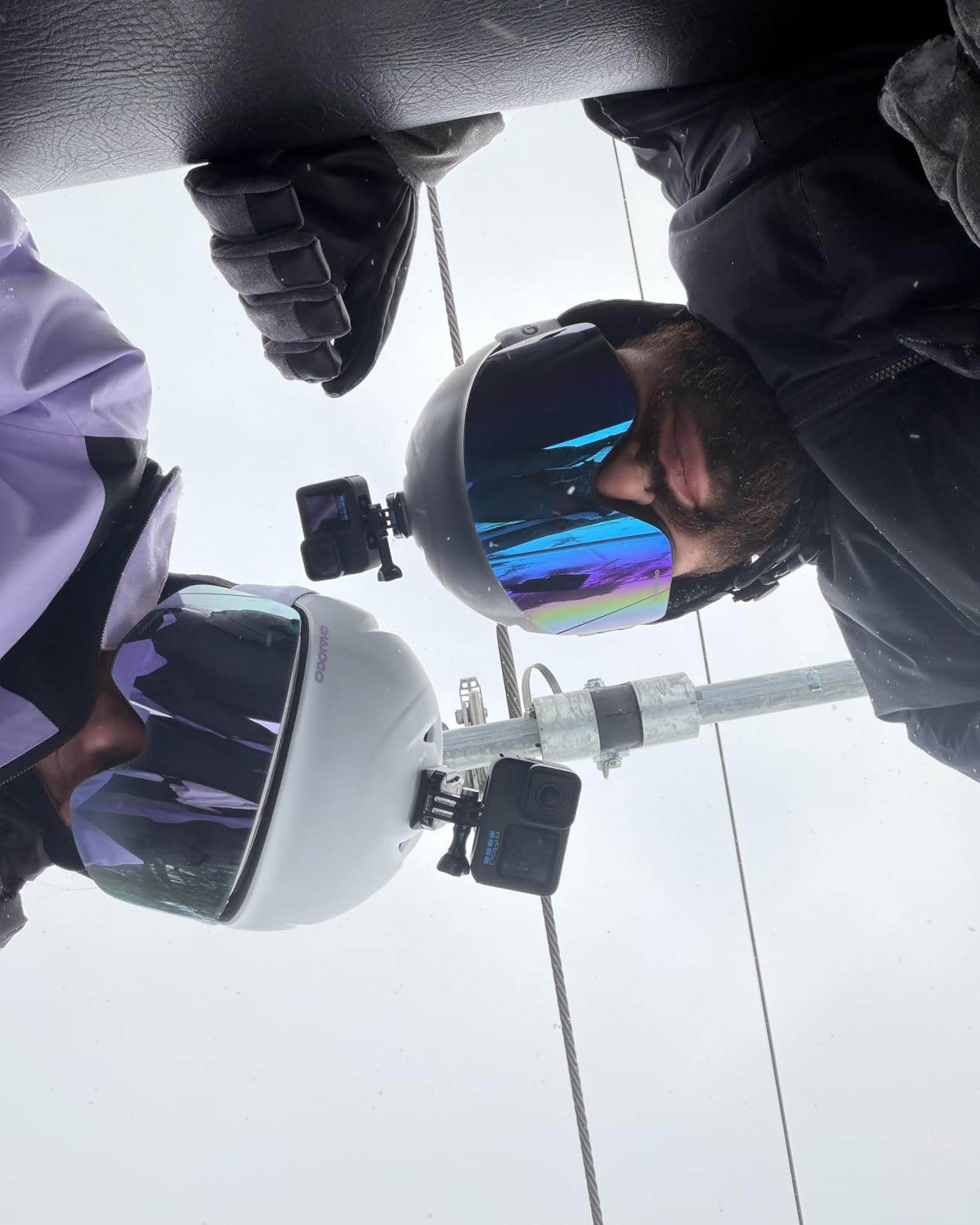 Odoland Ski Helmet, Snowboard Helmet with Ski Goggles for Adults and Youth, Audio Compatible customer photo 1