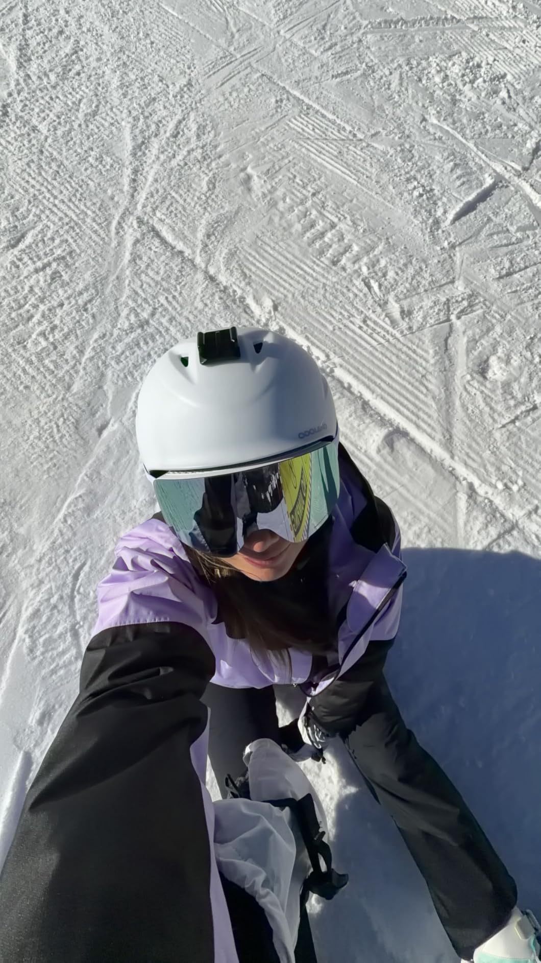 Odoland Ski Helmet, Snowboard Helmet with Ski Goggles for Adults and Youth, Audio Compatible customer photo 2