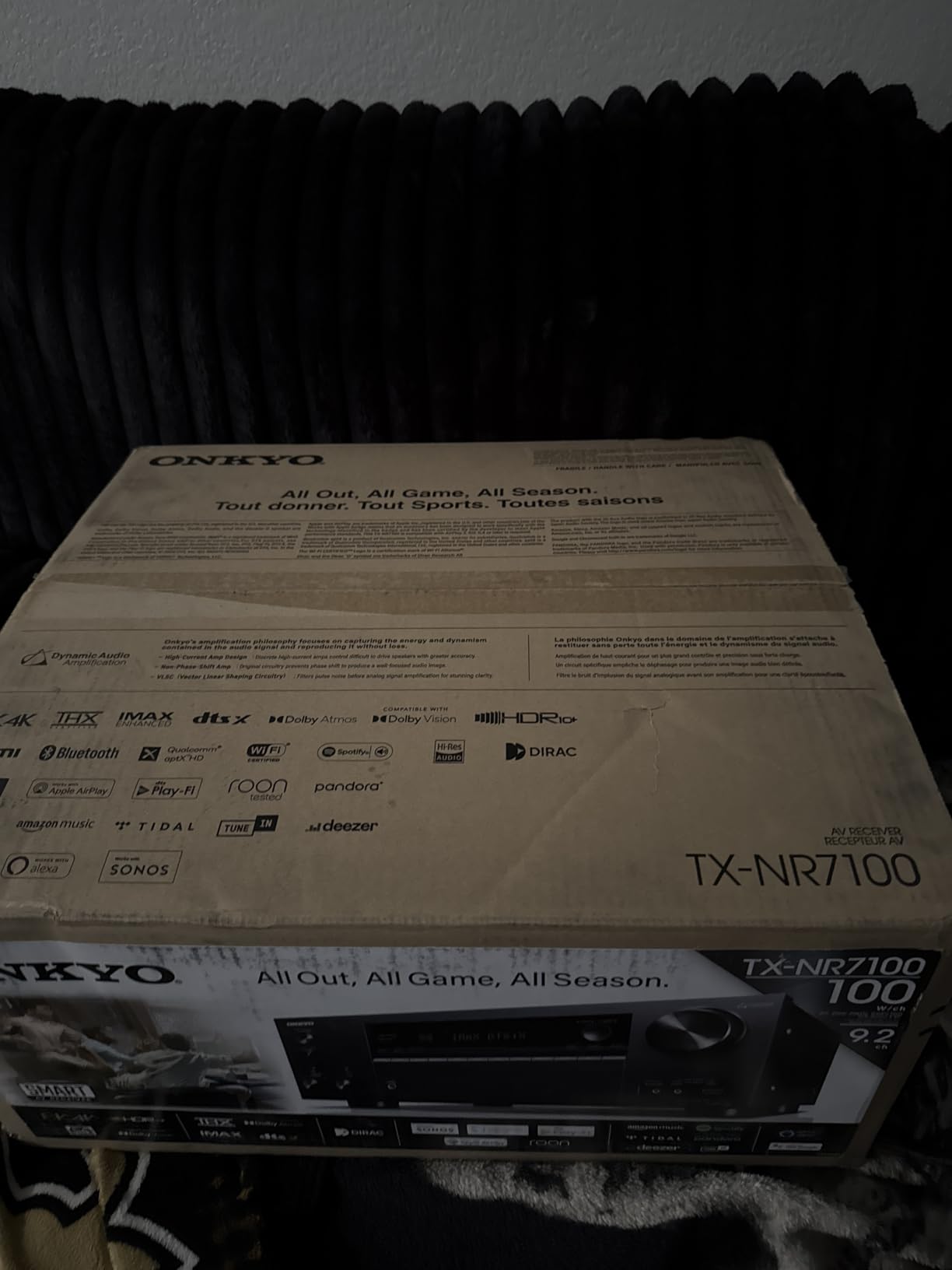 Onkyo TX-NR7100 9.2-Channel AV Receiver - 100 Watts Per Channel, Dirac Live, Works with Sonos, THX Certified customer photo 2