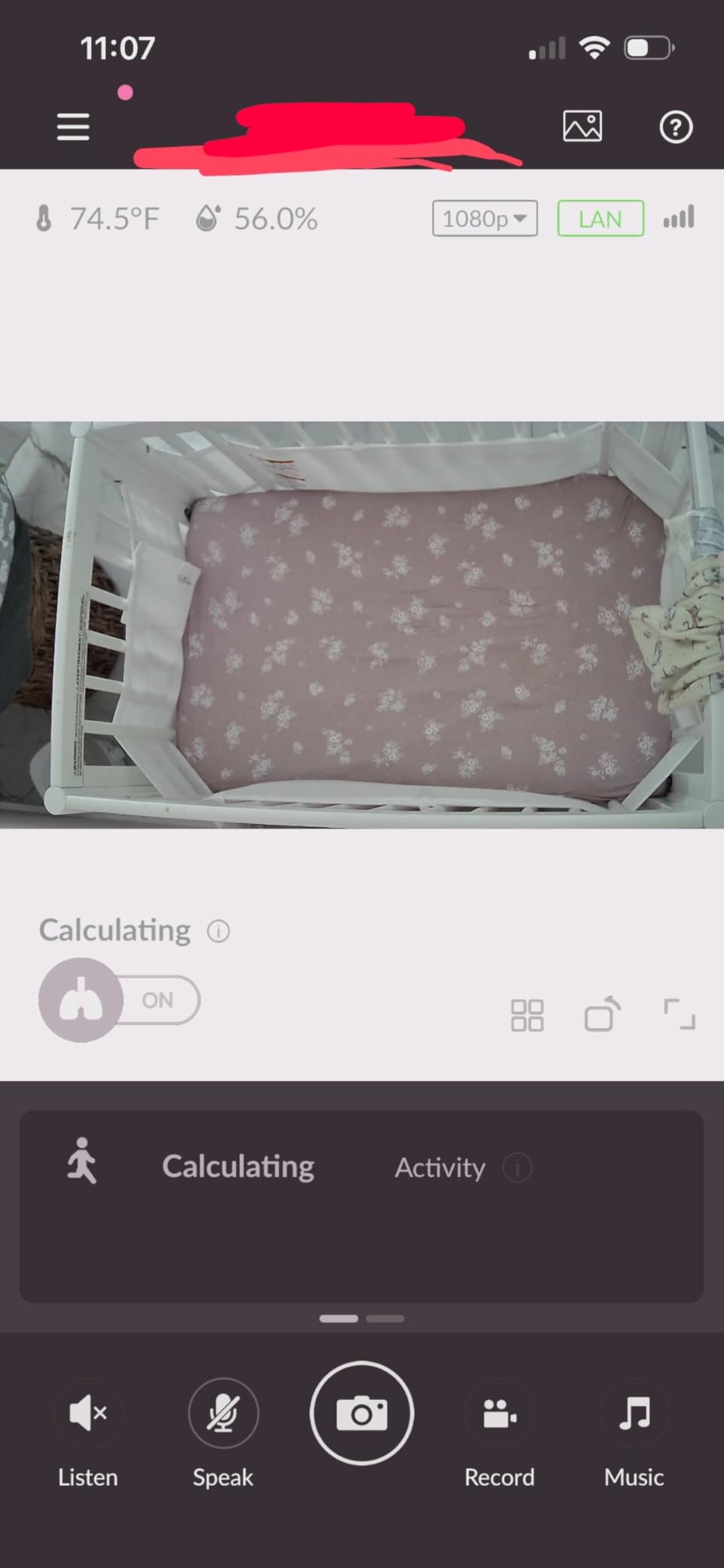 iBaby Smart Baby Breathing Monitor - with Camera and Audio, Tracking Baby's Breathing, Sleeping, Movement. i2 Wi-Fi Video Baby Monitor, Contactless, Work with Smartphone. customer photo 1