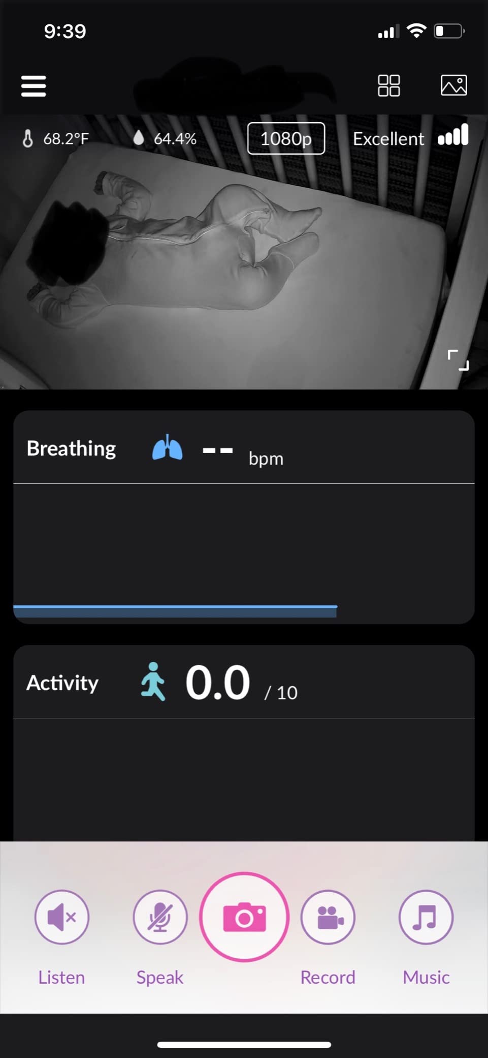 iBaby Smart Baby Breathing Monitor - with Camera and Audio, Tracking Baby's Breathing, Sleeping, Movement. i2 Wi-Fi Video Baby Monitor, Contactless, Work with Smartphone. customer photo 2