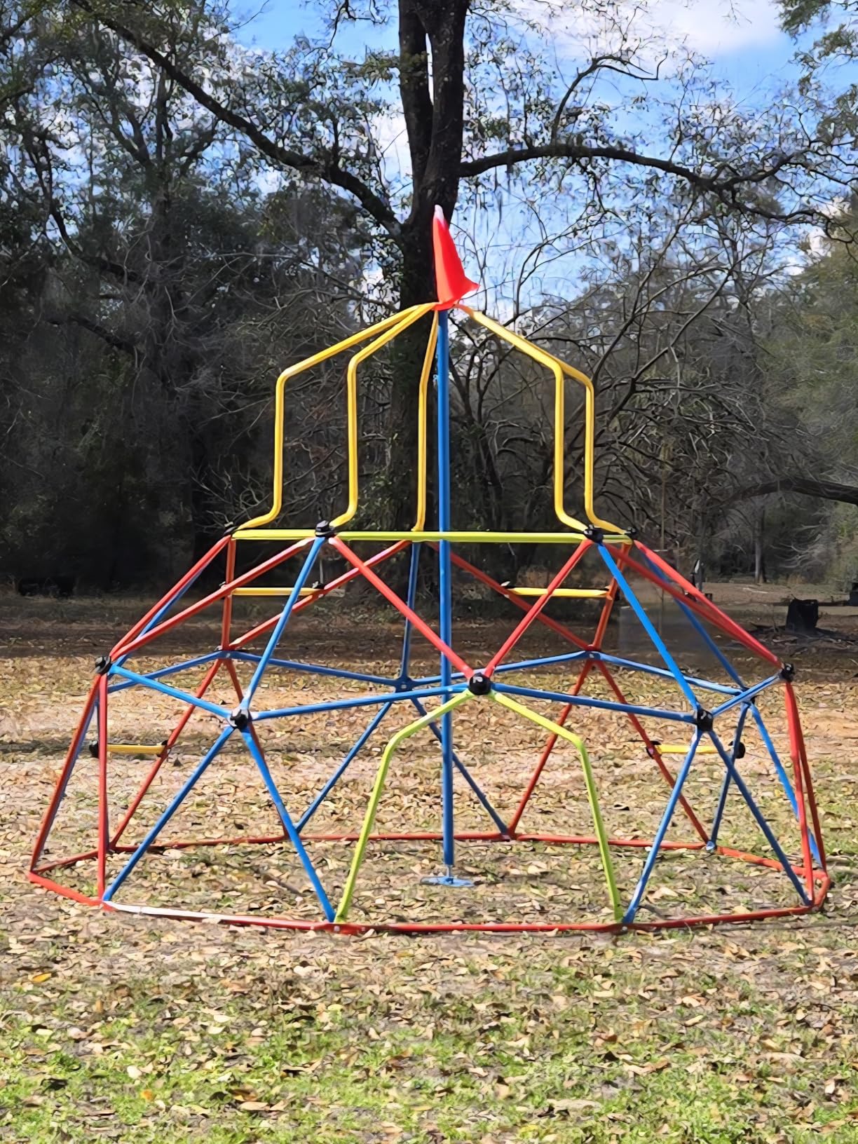 Zupapa 10FT Climbing Dome, Outdoor Jungle Gym for Kids with Climbing Grip - Geometric Dome Climber Supports 1000LBS (Turquoise, 10FT) customer photo 2