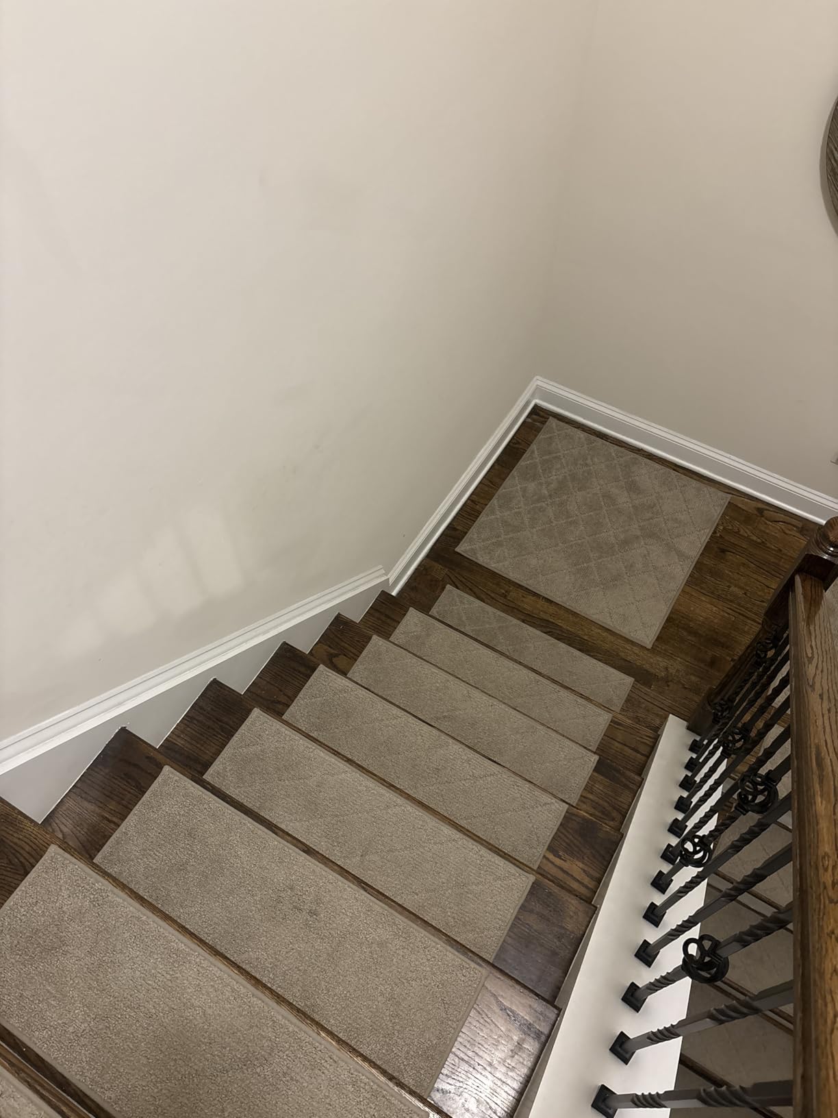 COSY HOMEER Edging Stair Treads Non-Slip Carpet Mat 28inX9in Indoor Stair Runners for Wooden Steps, Edging Stair Rugs for Kids and Dogs, 100% Polyester TPE Backing (15pc, Beige) customer photo 1