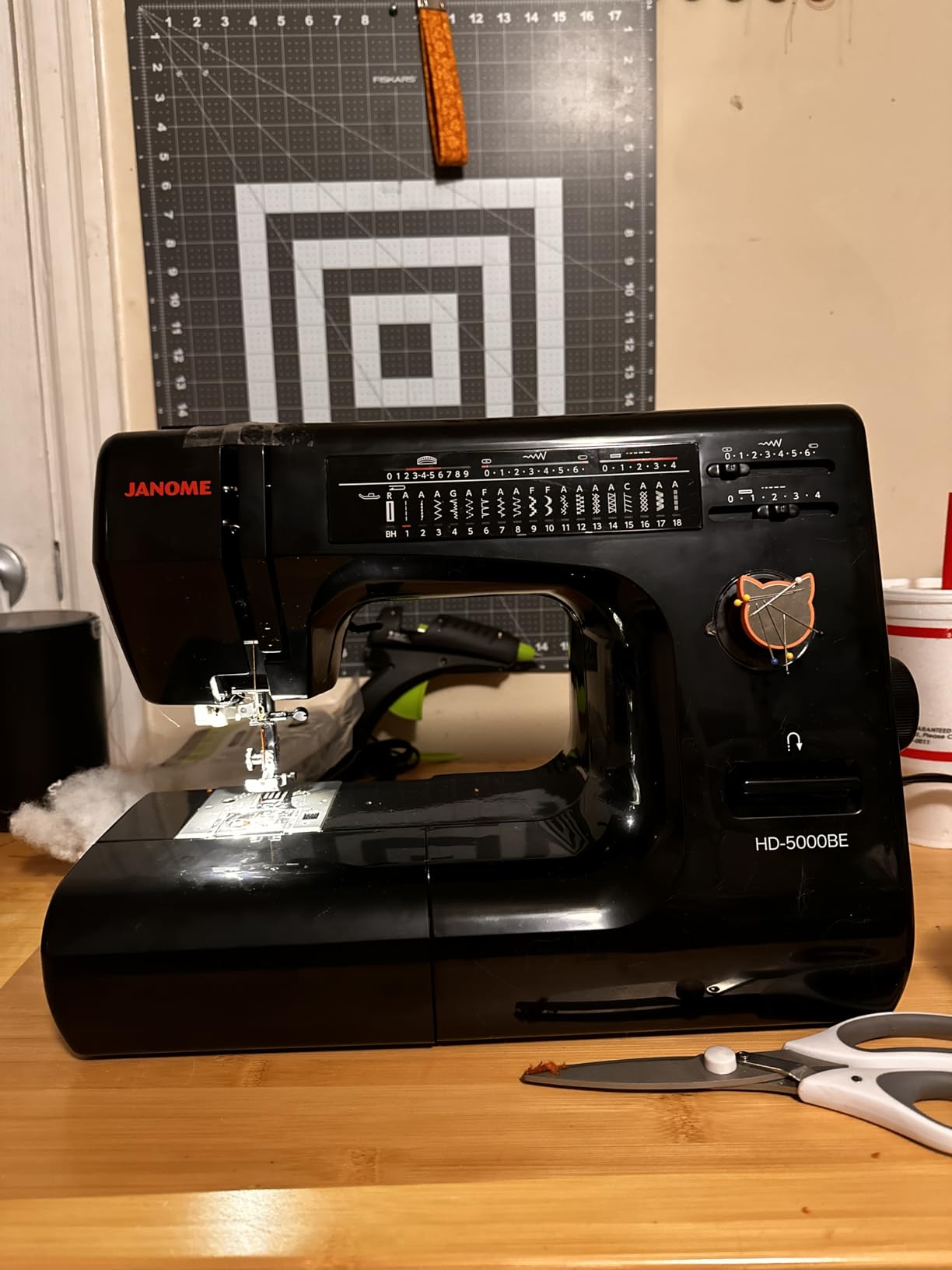 Janome HD-5000 Black Edition Heavy-Duty Sewing Machine with Aluminum Body, 18 Stitches, Free Arm, and Built-In Needle Threader customer photo 1