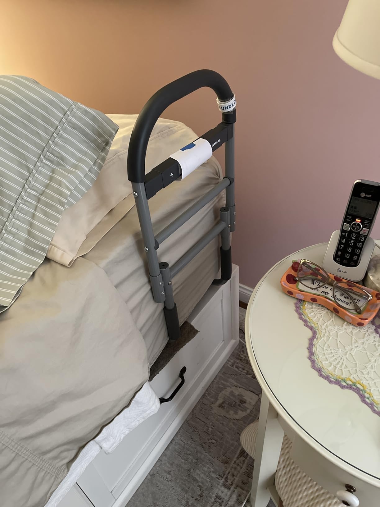 Lunderg Bed Assist Rail for Seniors with Motion-Activated Light & Non-Slip Grab Bar - Easy to Install Bed Rails for Elderly Adults Safety & Post-Surgery - Helps Reduce Falls & Support Independence customer photo 1