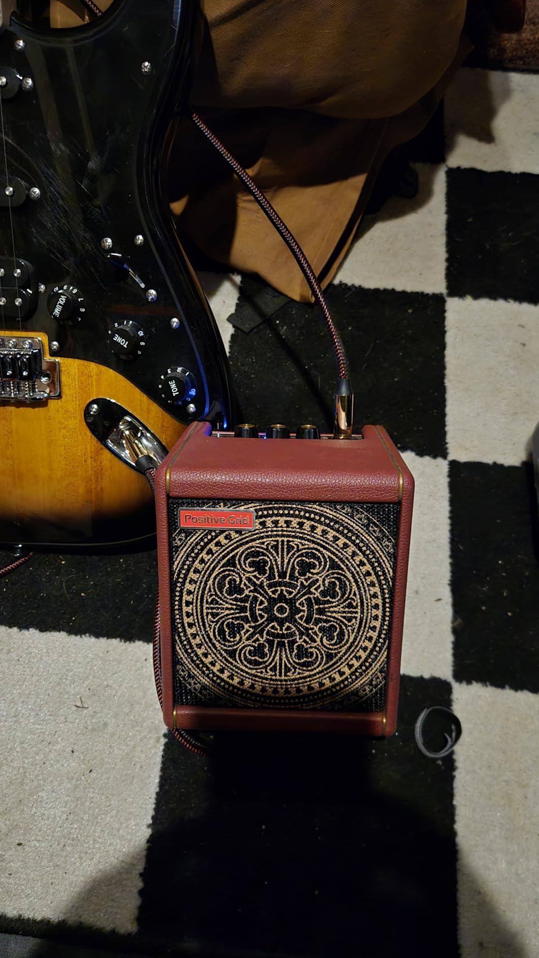 Positive Grid Spark MINI 10W Small Smart Guitar Amp & Bluetooth Speaker | Portable Sound for Guitar Playing at Home or On the Go | Black customer photo 1