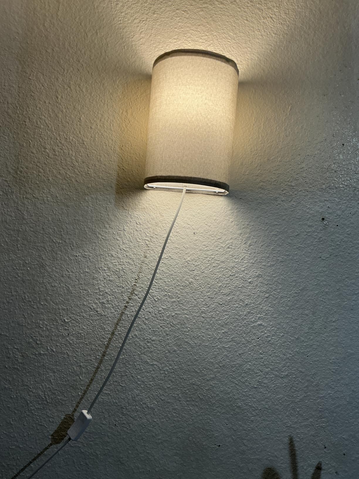 Plug in Wall Sconce, 3 Color Wall Sconces Set of Two, Industrial Lamp with Plug in Cord, Rustic Wall Sconce Fixture, On/Off Switch Vintage Wall Light Fixture for Headboard Bedroom Porch (Beige) customer photo 1