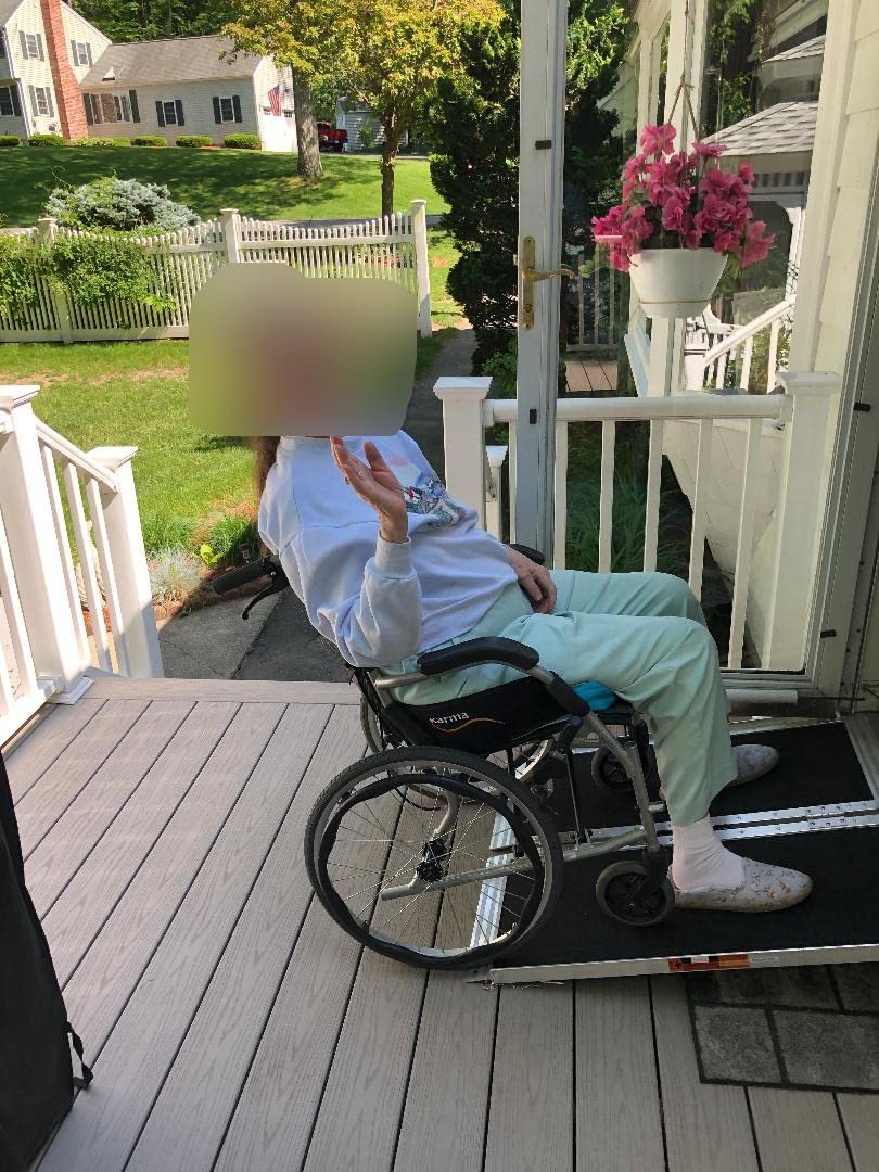 LEMNISCATE Portable Wheelchair Ramp 5FT, Non-Slip Aluminum Handicap Ramp with Handle, Folding Wheel Chair Ramps for Homes Steps, Stairs, Entry, Threshold, Doorways, Scooter, 800LBS Capacity customer photo 1