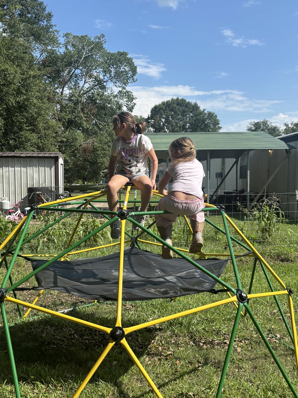 GIKPAL Climbing Dome, Upgraded 6FT Geometric Dome Climber with Climbing Grip for Kids Indoor Outdoor Play Equipment, Supports 600LBS Jungle Gym customer photo 2