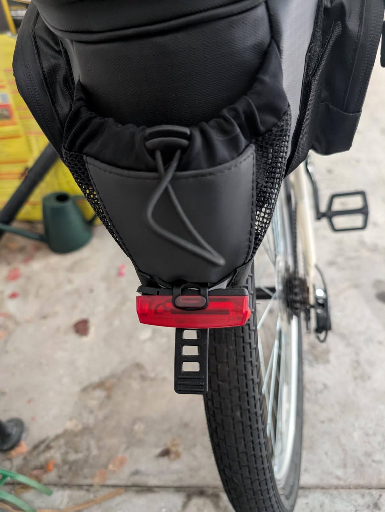 WOTOW Rear Bike Rack Bag, 12L Waterproof Reflective Bike Ebike Saddle Trunk Bag, Bicycle Panniers Rear Basket Storage Bag with Water Bottle Holder Shoulder Strap for MTB E Bike Commuter Travel customer photo 2