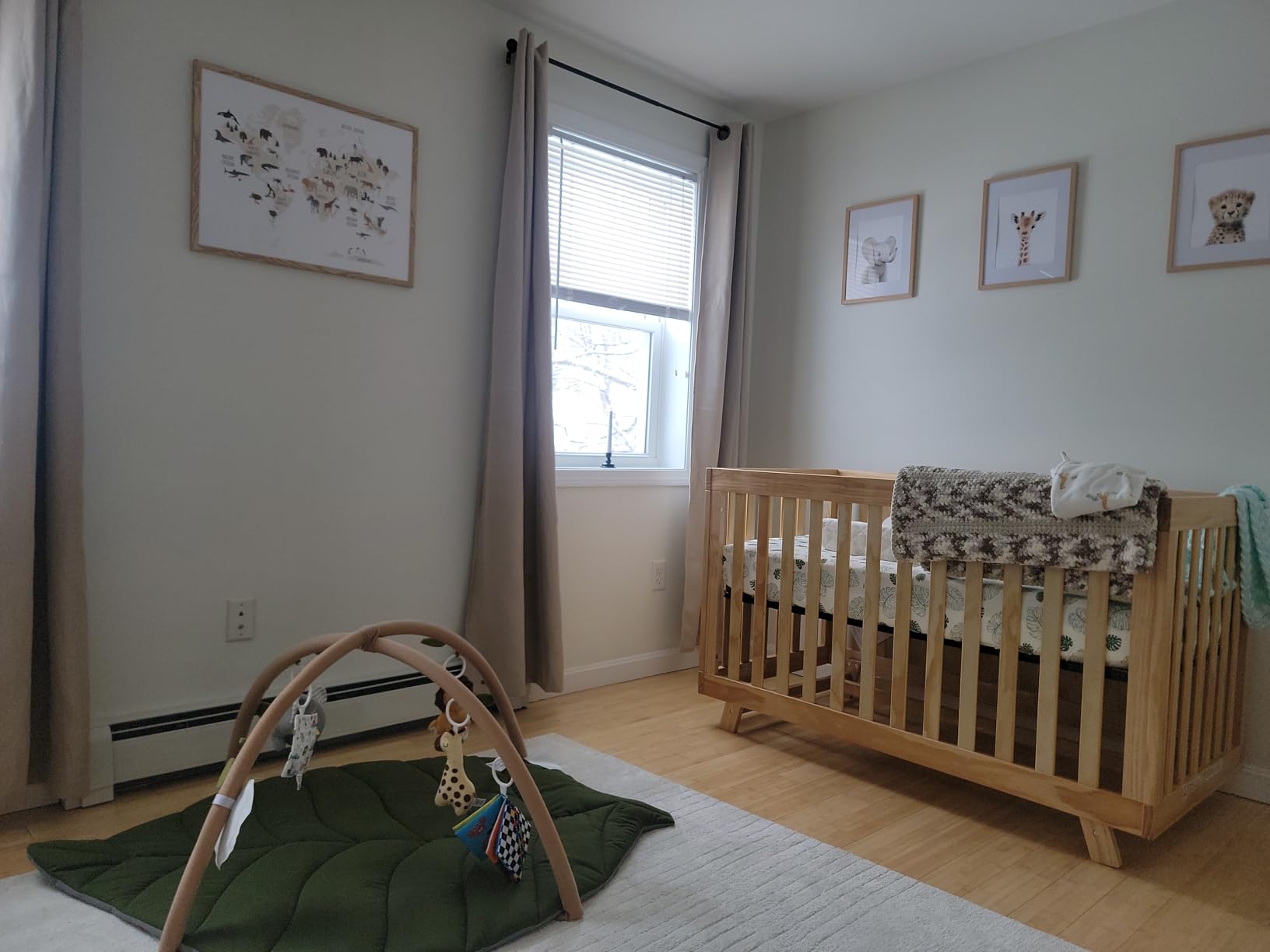 Storkcraft Beckett 3-in-1 Convertible Crib - GREENGUARD Gold Certified, Fits Standard Crib Mattress, Converts to Toddler Bed and Daybed, 4 Mattress Heights, Grow-with-Me Design (Natural and White) customer photo 1
