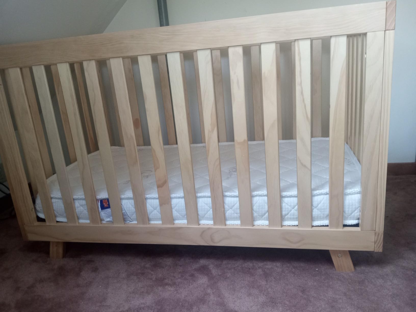 Storkcraft Beckett 3-in-1 Convertible Crib - GREENGUARD Gold Certified, Fits Standard Crib Mattress, Converts to Toddler Bed and Daybed, 4 Mattress Heights, Grow-with-Me Design (Natural and White) customer photo 2