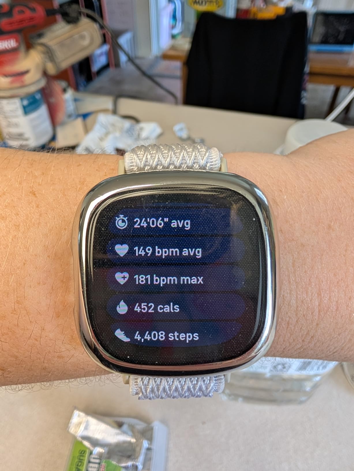 Fitbit Versa 4 Fitness Smartwatch with Daily Readiness - GPS, 24/7 Heart Rate, 40+ Exercise Modes, Sleep Tracking - Waterfall Blue/Platinum customer photo 2