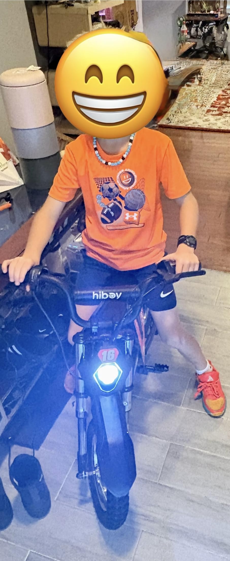 Hiboy DK1 36V Electric Dirt Bike, 300W Electric Motorcycle - Up to 15.5MPH & 13.7 Miles Long-Range, 3-Speed Modes Motorcycle for Kids Ages 3-10 customer photo 2