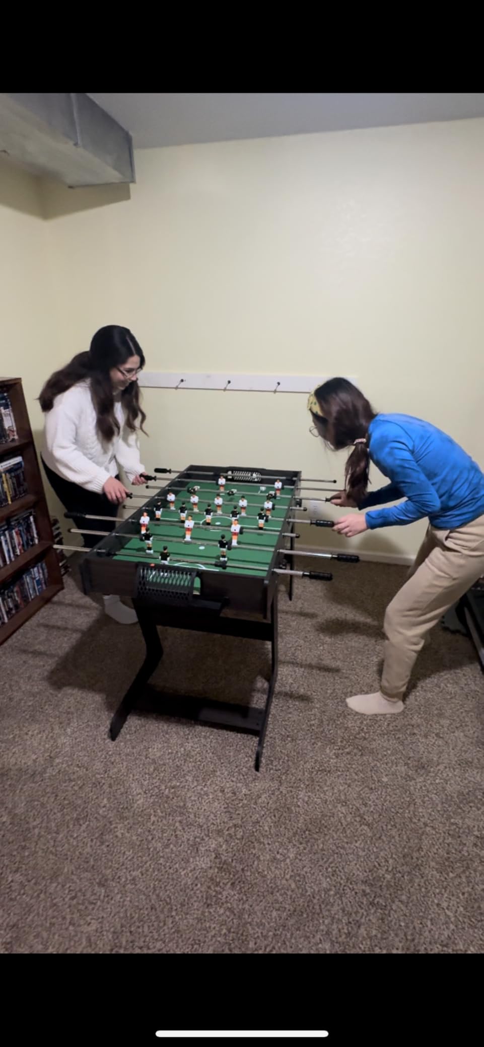 SereneLife Folding Foosball Table, 4 ft x 2 ft Full Competition Size Foldable Space Saving Table Soccer for Home, Arcade Game Room, for Indoor or Outdoor, Family Game Night, Perfect for Kids and Adults customer photo 2