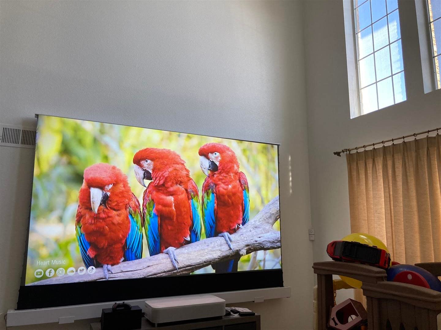 Epson LS800 Ultra Short Throw 3-Chip 3LCD Smart Streaming Laser Projector, 4,000 Lumens of Color and White Brightness, 4K PRO UHD, HDR, Android TV, 2.1ch Yamaha Built-in Speakers - Black customer photo 1
