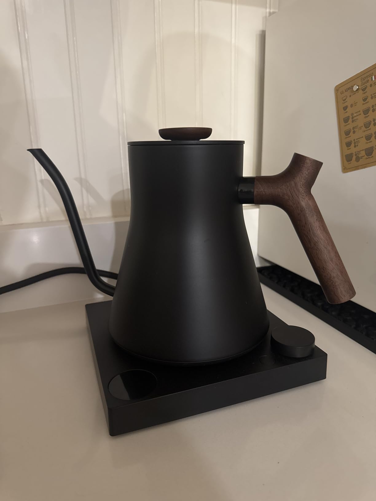 Fellow Stagg EKG Pro Electric Gooseneck Kettle - Precise Music Temperature Control, Quick Heating, Brew Timer, Scheduling, Stainless Steel, Pour-Over Coffee - 0.9L, Matte Black customer photo 1