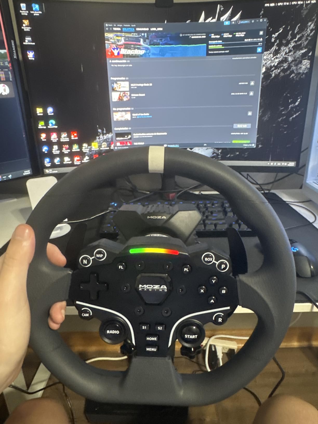MOZA R3 Racing Wheel and Pedals Bundle for PC, 3.9Nm Direct Drive WheelBase, 11-inch ES Lite Steering Wheel, Pedals and Desk Clamp - High-Performance Game Racing Simulator customer photo 2