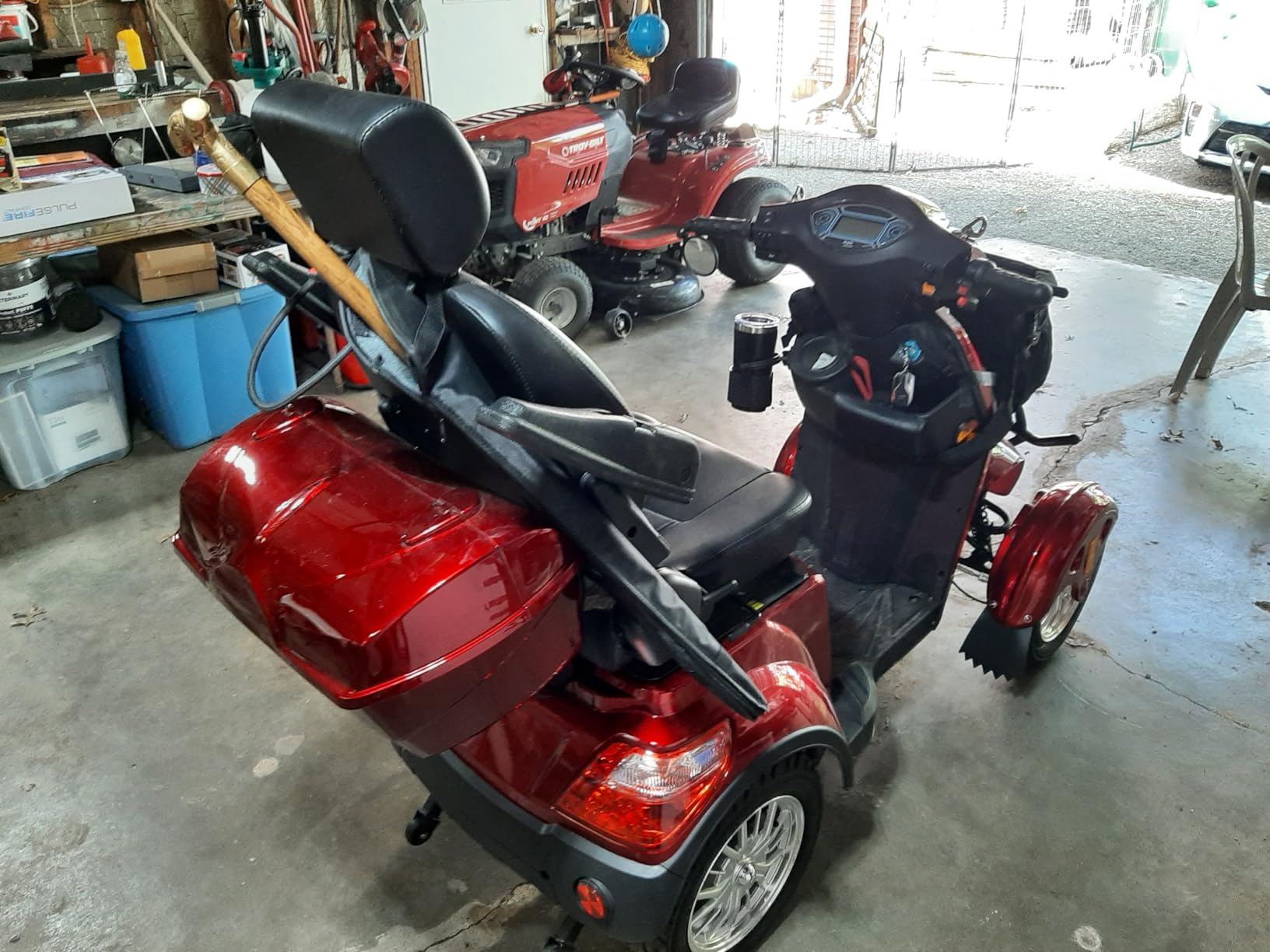 Mobility Scooters for Seniors & Adults 500lbs Capacity - 800W All Terrain Electric Powered Mobility Cart - Heavy Duty Mobility Scooter for Elderly w/Charger Remote Keys (Red) customer photo 2