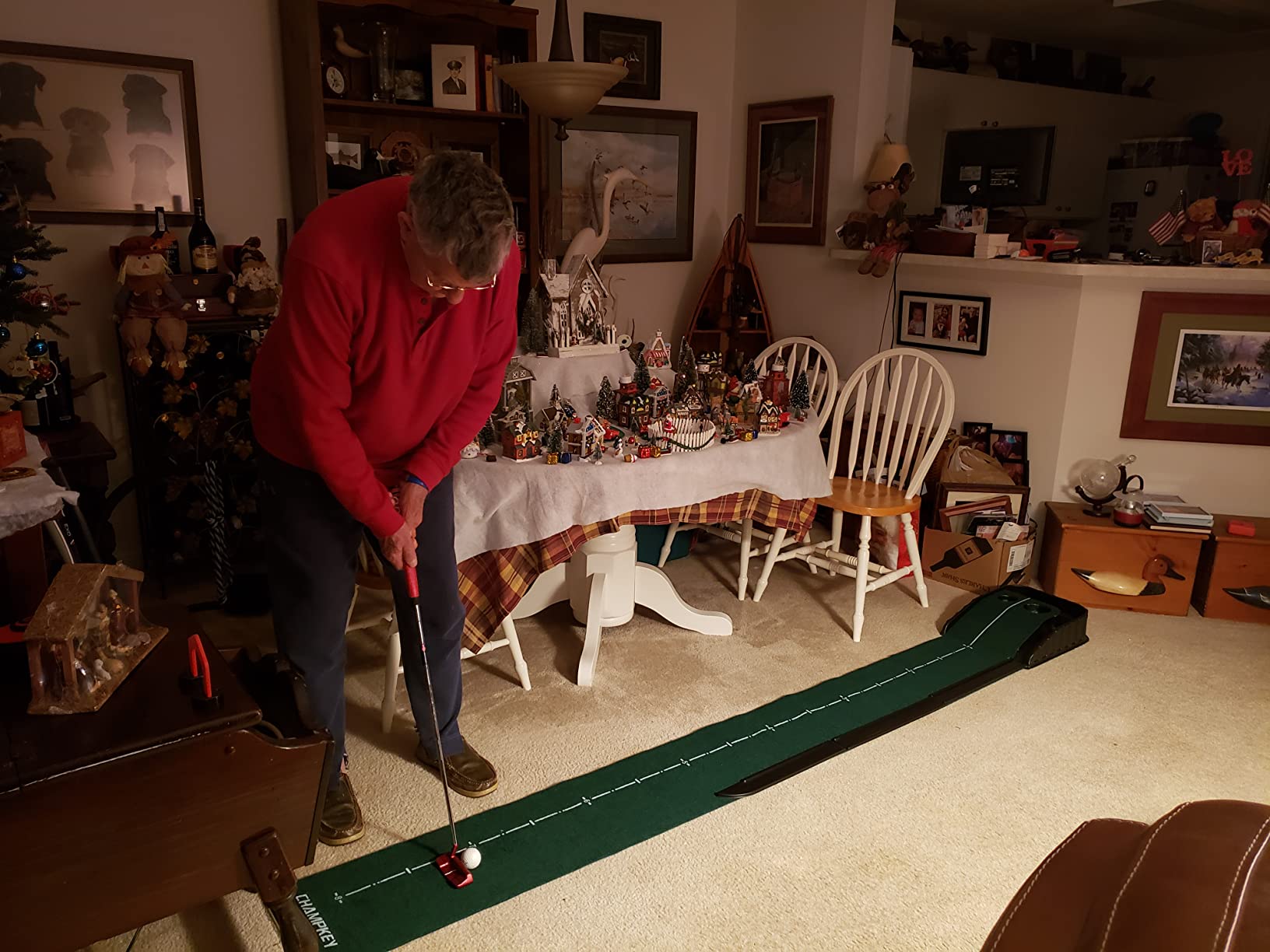 CHAMPKEY Golf Putting Green Indoor - Advanced Guides Golf Putting Mat customer photo 1