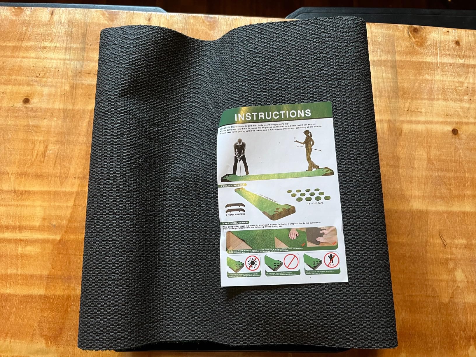 CHAMPKEY Golf Putting Green Indoor - Advanced Guides Golf Putting Mat customer photo 2