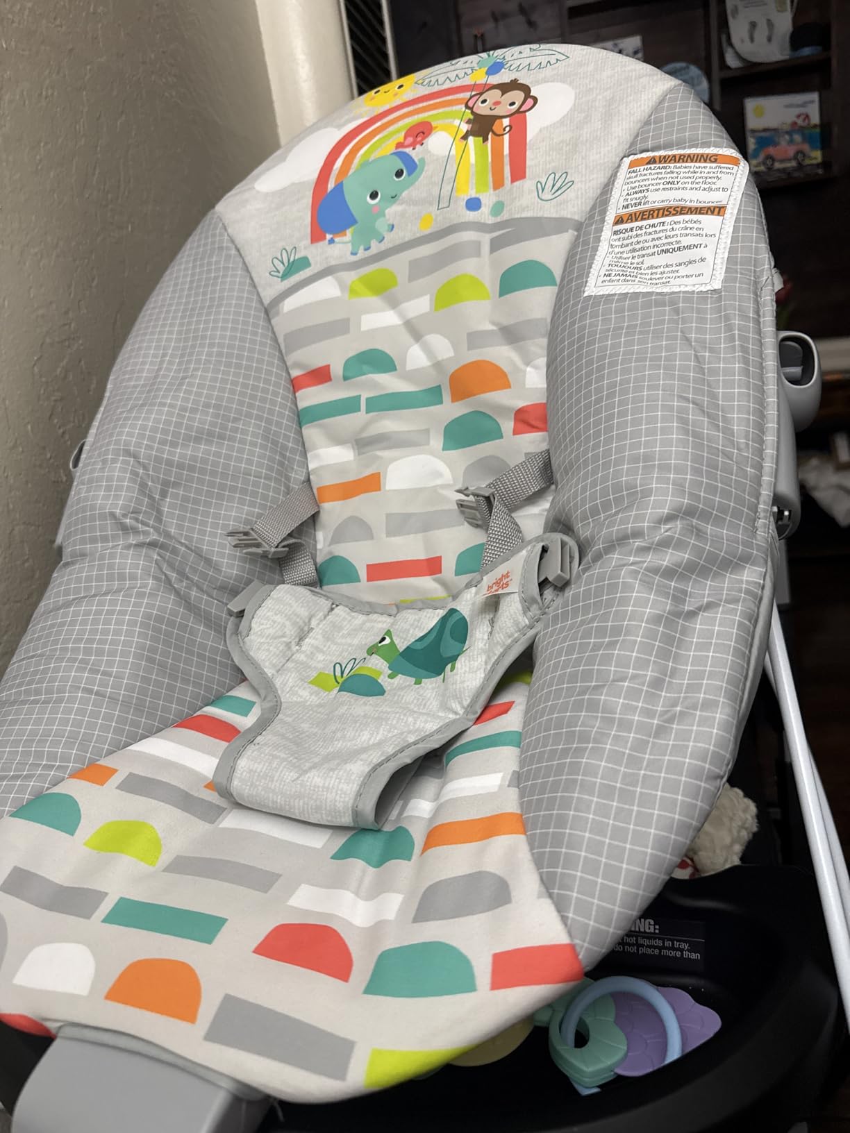 Bright Starts Playful Paradise Comfy Baby Bouncer Seat with Soothing Vibration and Toys, Unisex, 0-6 Months customer photo 2