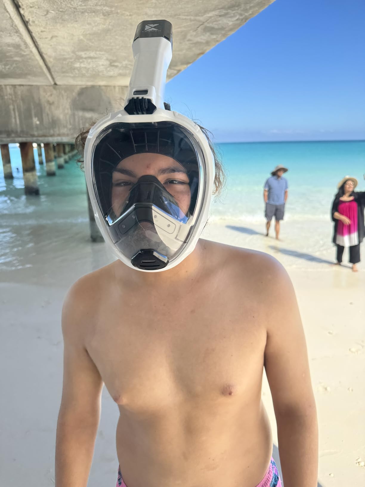 Khroom Full Face Snorkel Mask Adults | CO2-Safe Snorkeling Mask for Adults | 3X Larger Air Intake for Easy Breathing | Anti-Fog 180 View | Adult Snorkel Mask for Men & Women customer photo 2