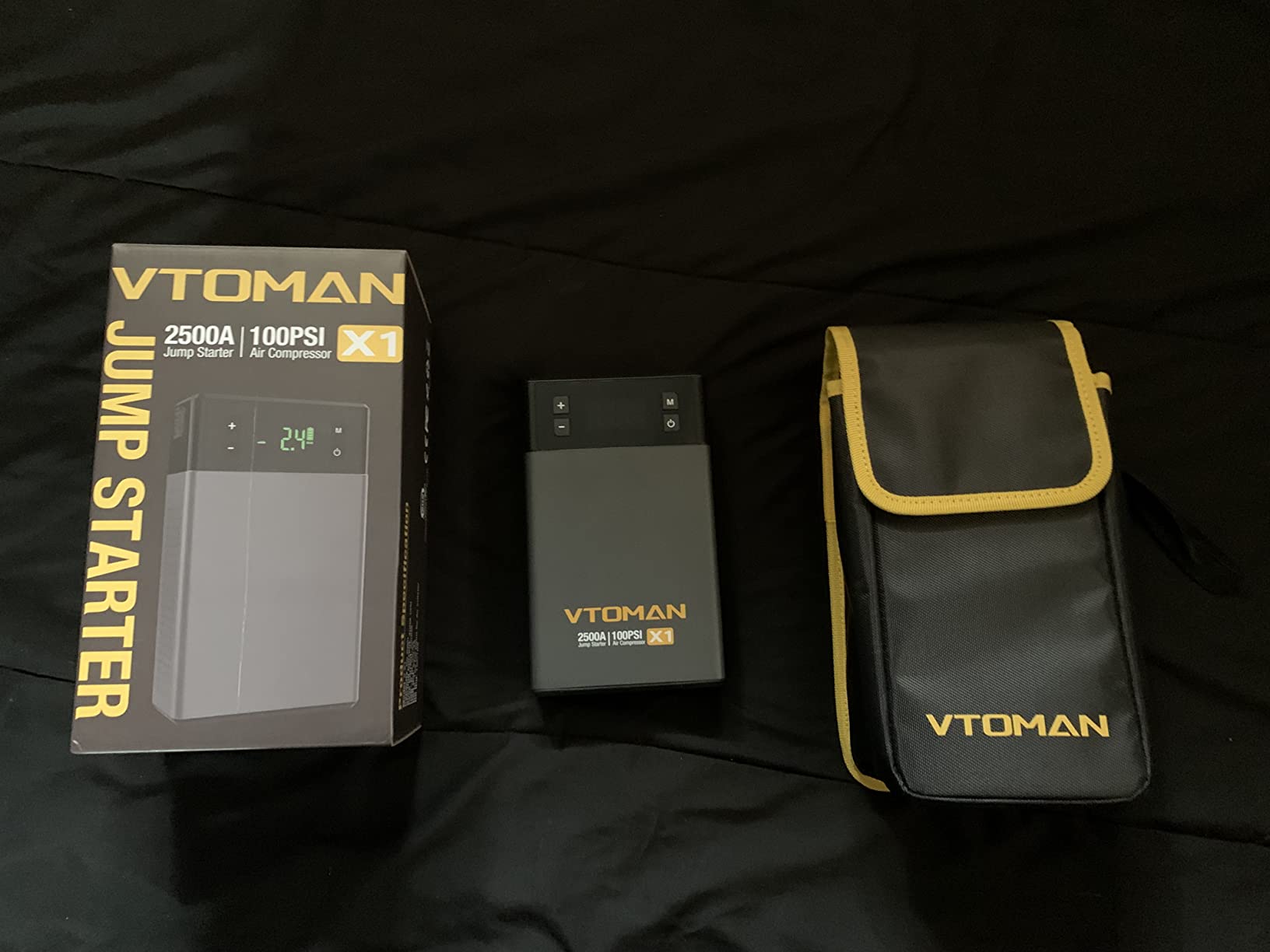 VTOMAN X1 Jump Starter with Air Compressor, Car Battery Jumper Starter (Up to 8.5L Gas/6L Diesel Engine) with 150PSI Auto Tire Inflator, 12V Portable Booster Pack, Lithium Jump Box Charger customer photo 1