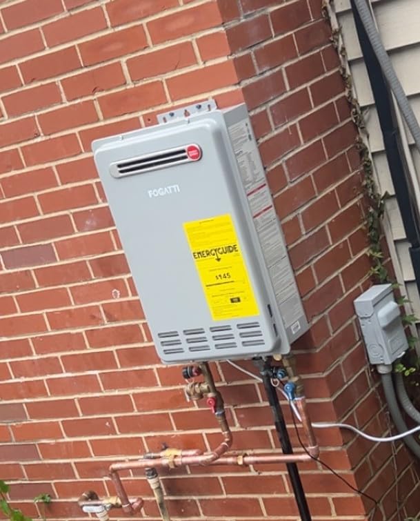FOGATTI Natural Gas Tankless Water Heater Outdoor - Max 5.1 GPM 120,000 BTU, CSA Certified Compact Design On Demand Instant Hot Water Heater - Instagas Comfort 120S Series customer photo 2