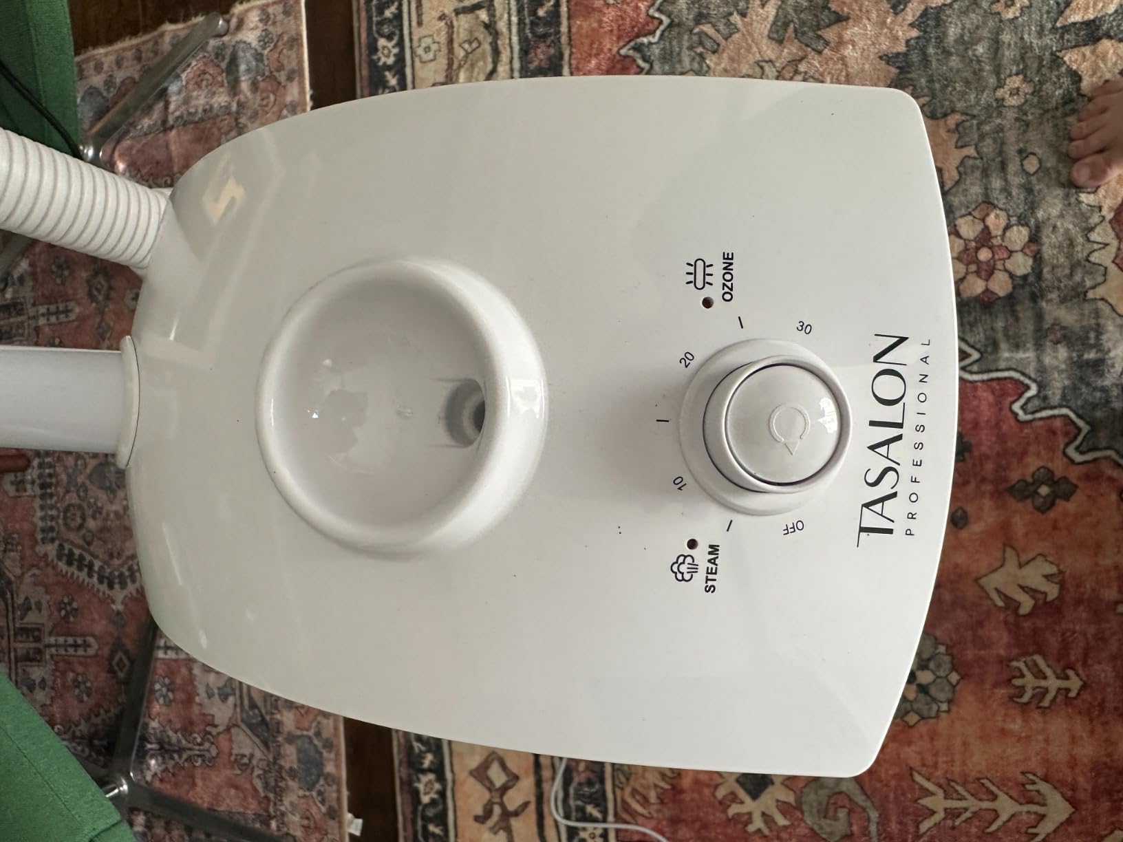 TASALON Professional Facial Steamer Tools for Esthetician, Skin Care and Deep Cleaning, 2 in 1 Face Machine with 3X Magnifying Foldable Arm, Ozone Face Steamer for Facial, Hot Mist Skincare, White customer photo 1