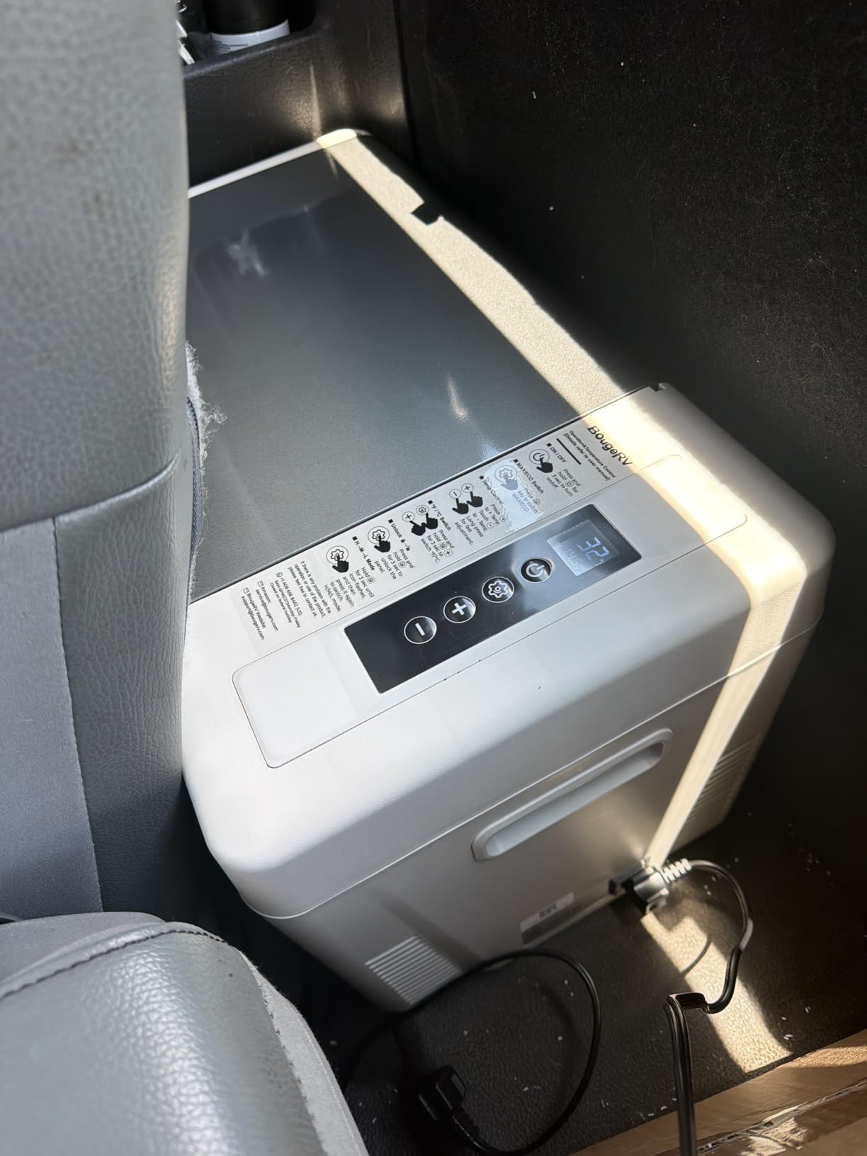 BougeRV 12 Volt Refrigerator 12V Car Fridge 23 Quart Portable Freezer Compressor Cooler 12/24V DC 110~240V AC for Truck Van RV SUV Boat Travel Camping Road Trips Tailgating -8F~50F (Black) customer photo 2