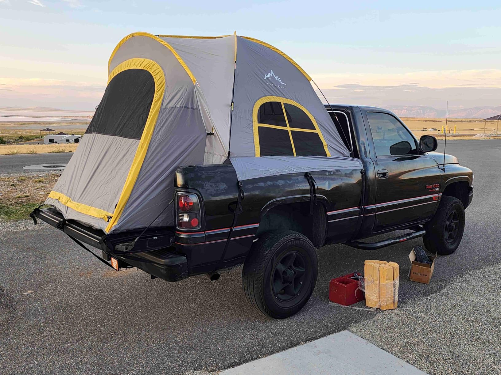 GoHimal Pickup Truck Tent, Waterproof PU2000mm Double Layer for FT Truck Bed, Portable Bed Tent for Camping customer photo 1