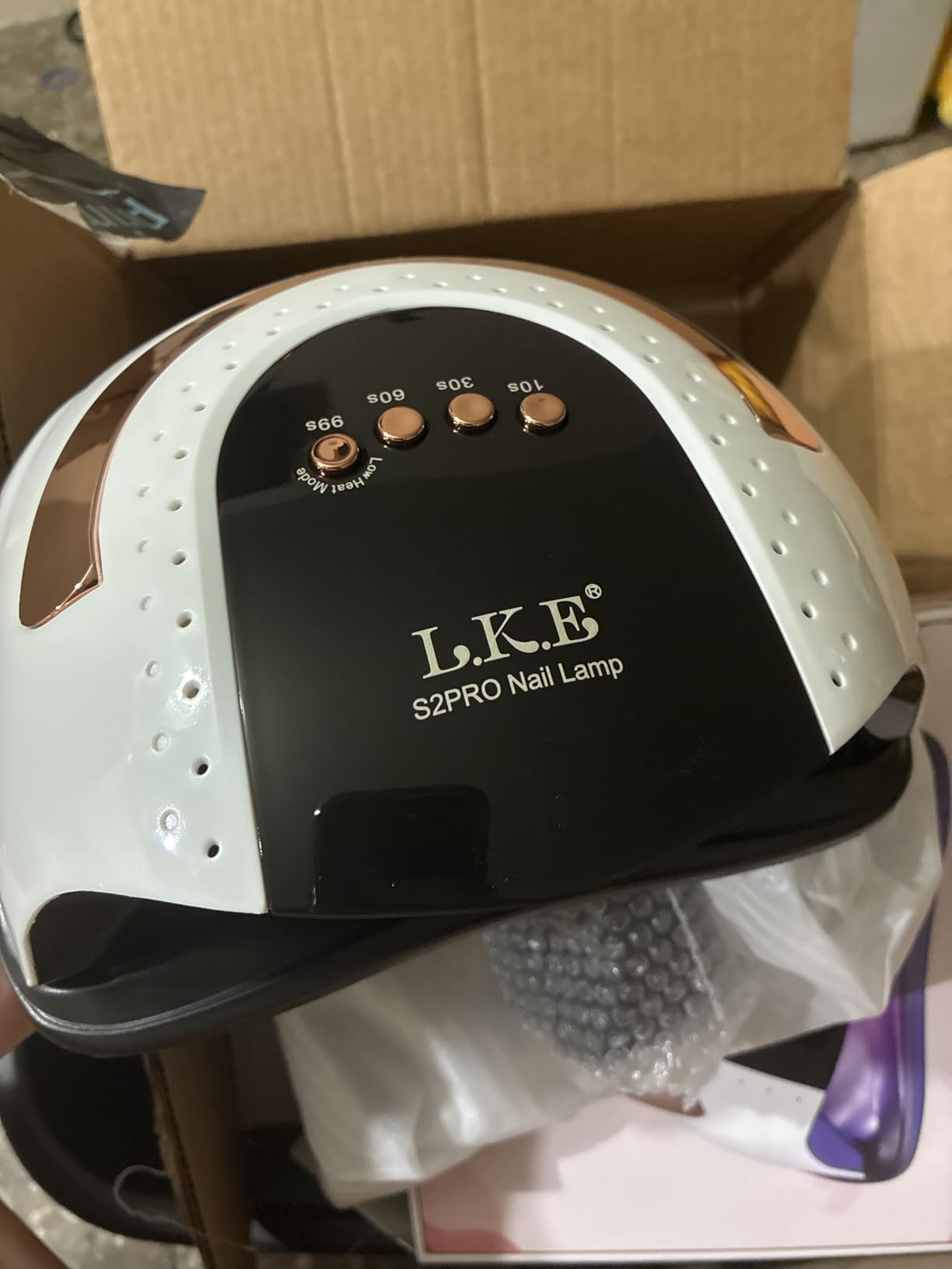 268W UV LED Nail Lamp, LKE Nail Dryer for Gel Polish, 4 Timers UV Nail Lamp Professional Nail Light, 57Pcs Lamp Beads and Automatic Sensor(White) customer photo 2